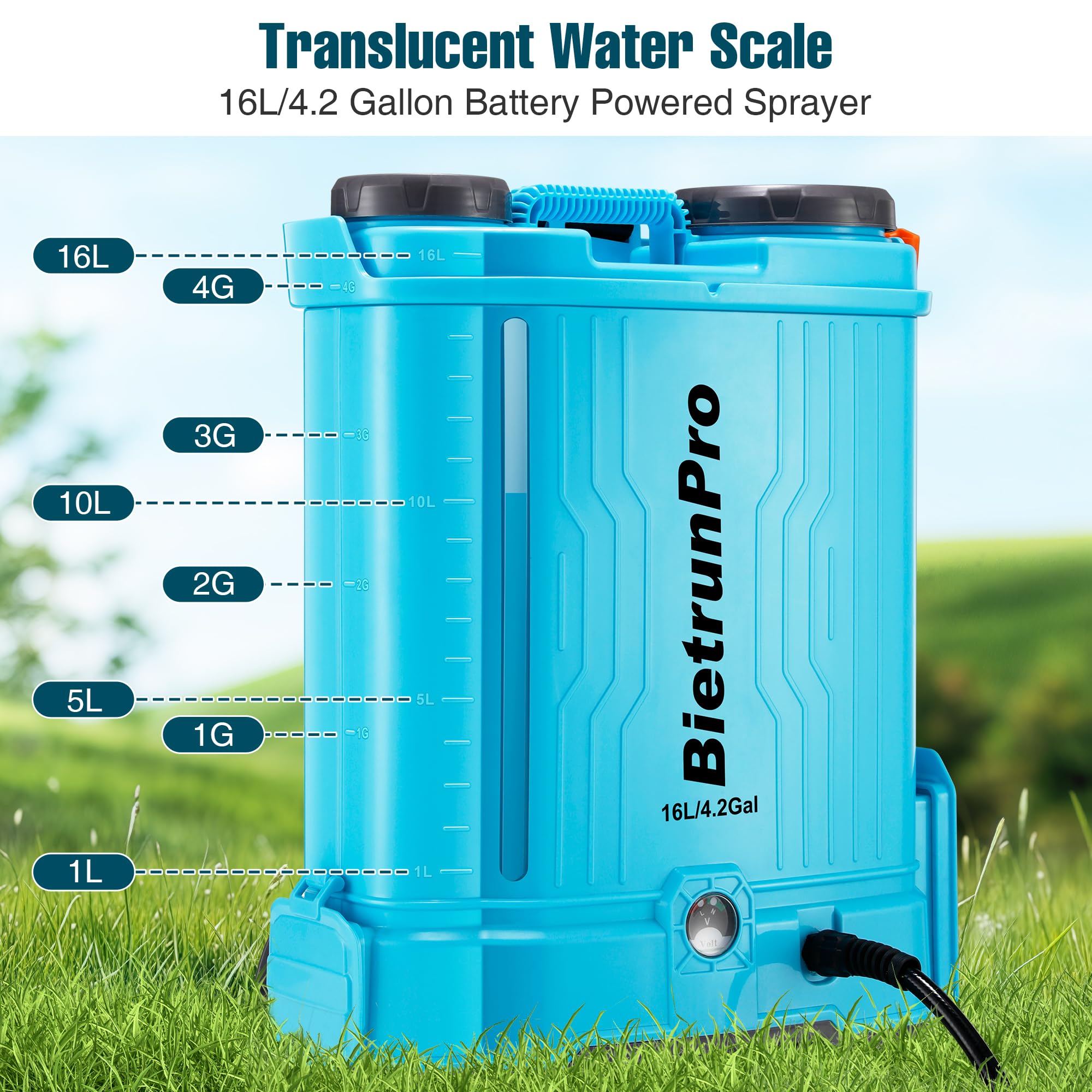 BietrunPro backpack sprayer gun locking mechanism ensures continuous spraying without fatigue.