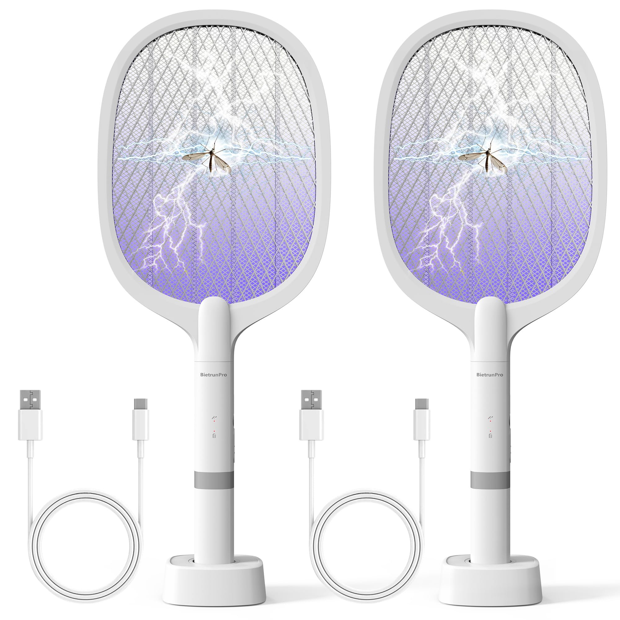 BietrunPro fly swatter stand charging dock keeps the zapper upright and ready.