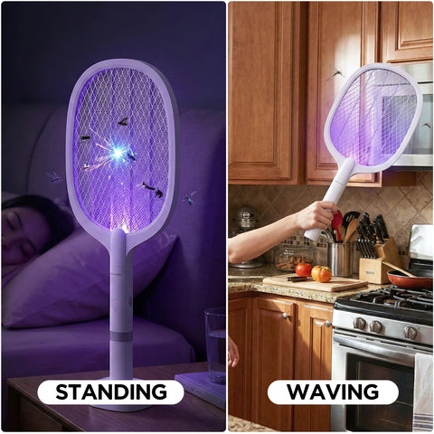 Smart UV-light mode attracts nighttime pests for efficient elimination.