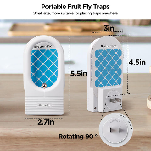 BietrunPro fruit fly trap placed in kitchen for everyday pest control