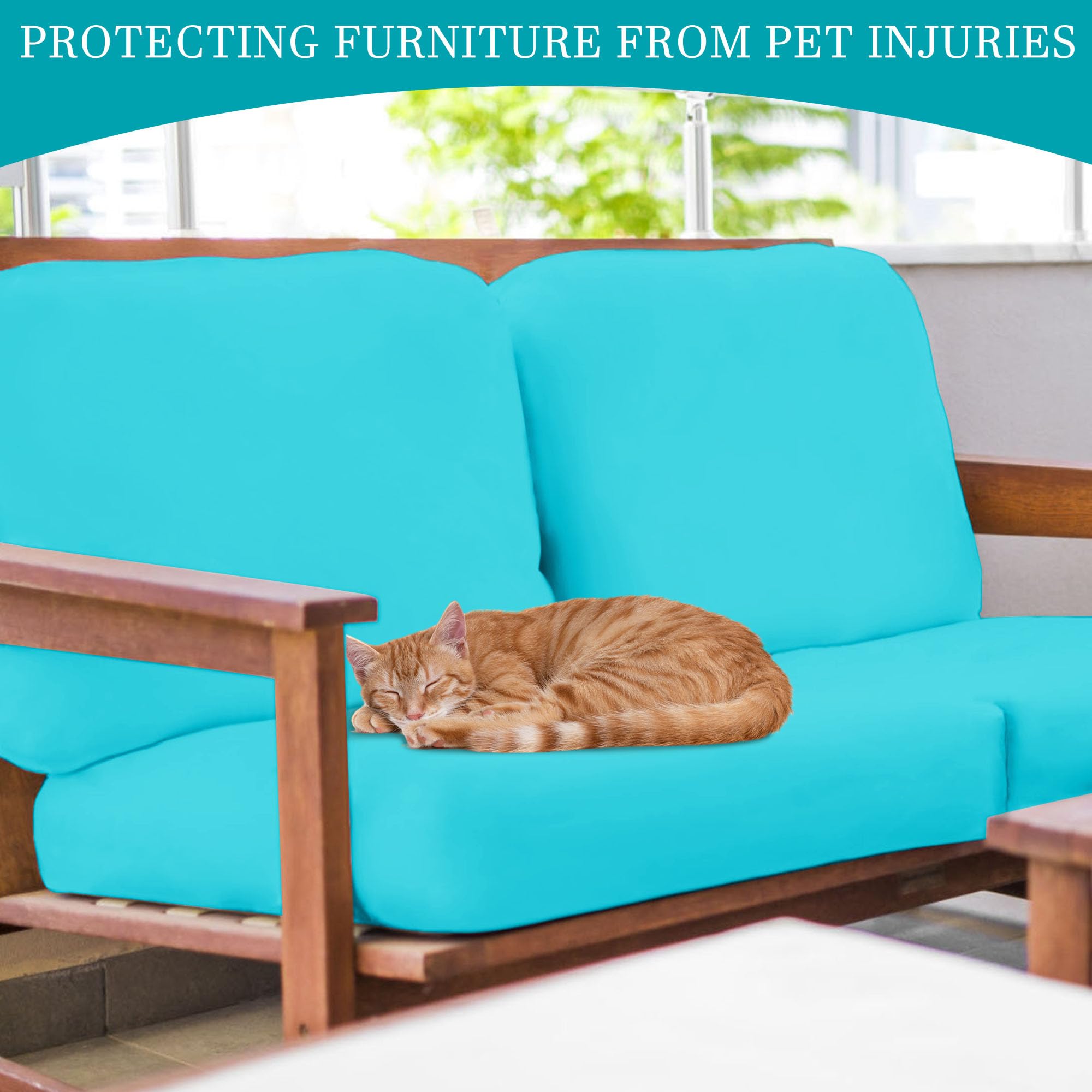 BIETYONE sky blue covers are washable and easy to maintain after gatherings.