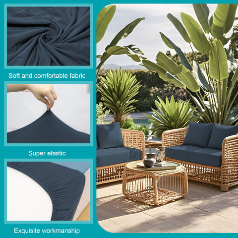 Fabric detail shows 92% polyester and 8% spandex for flexible fit.