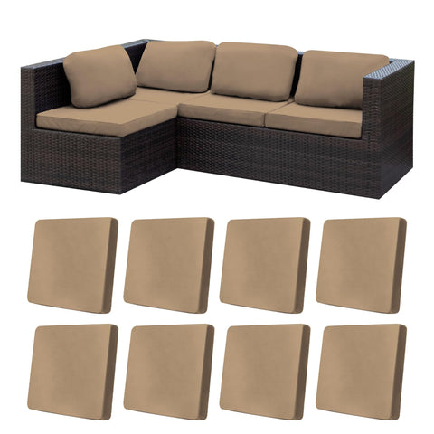 BIETYONE 8Pcs stretch cushion covers packaging ready for outdoor refresh.
