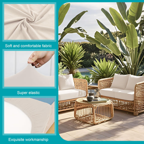 BIETYONE cushion cover fabric close-up shows durable breathable polyester-spandex blend.