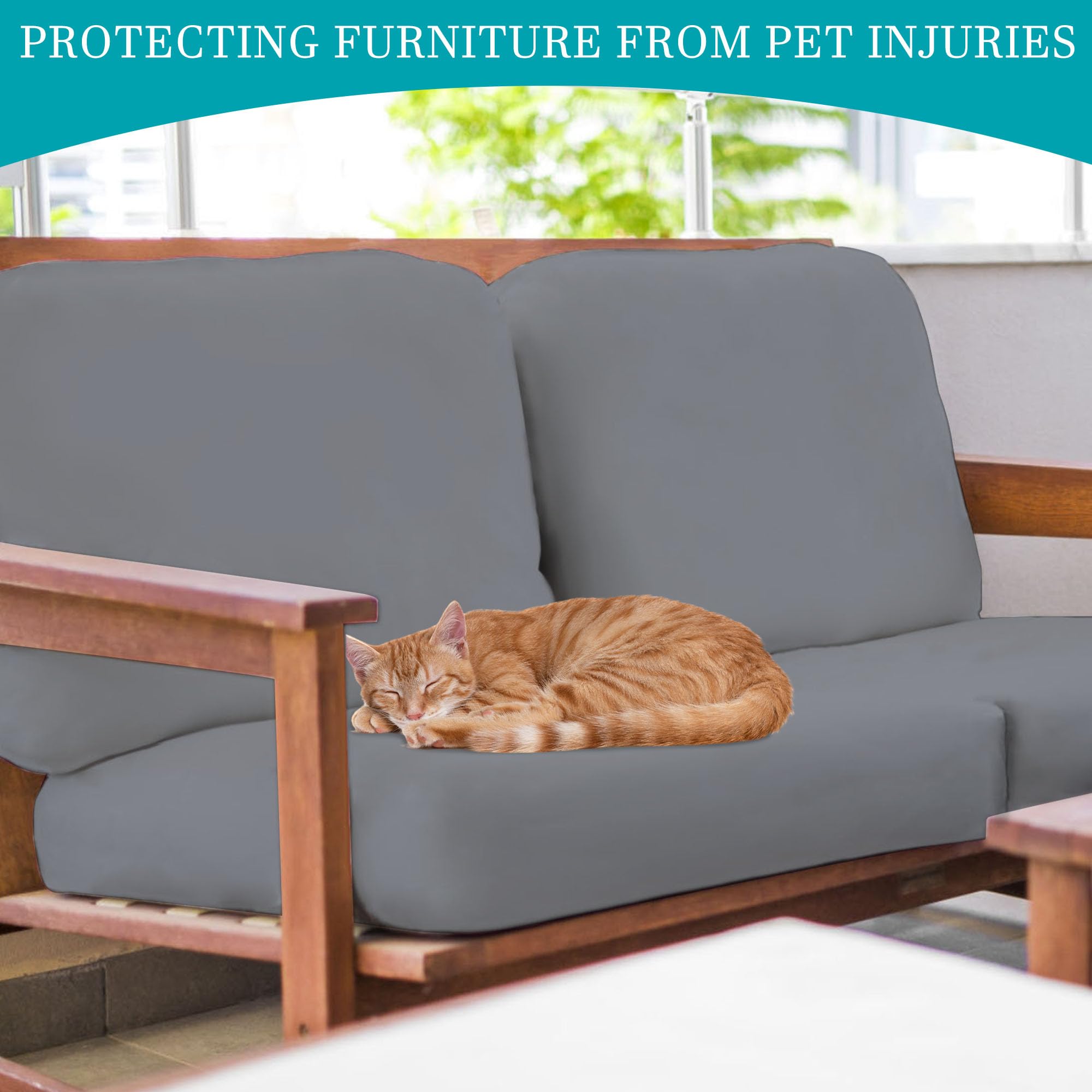 BIETYONE stretch cushion cover set offers easy-care maintenance for outdoor spaces.