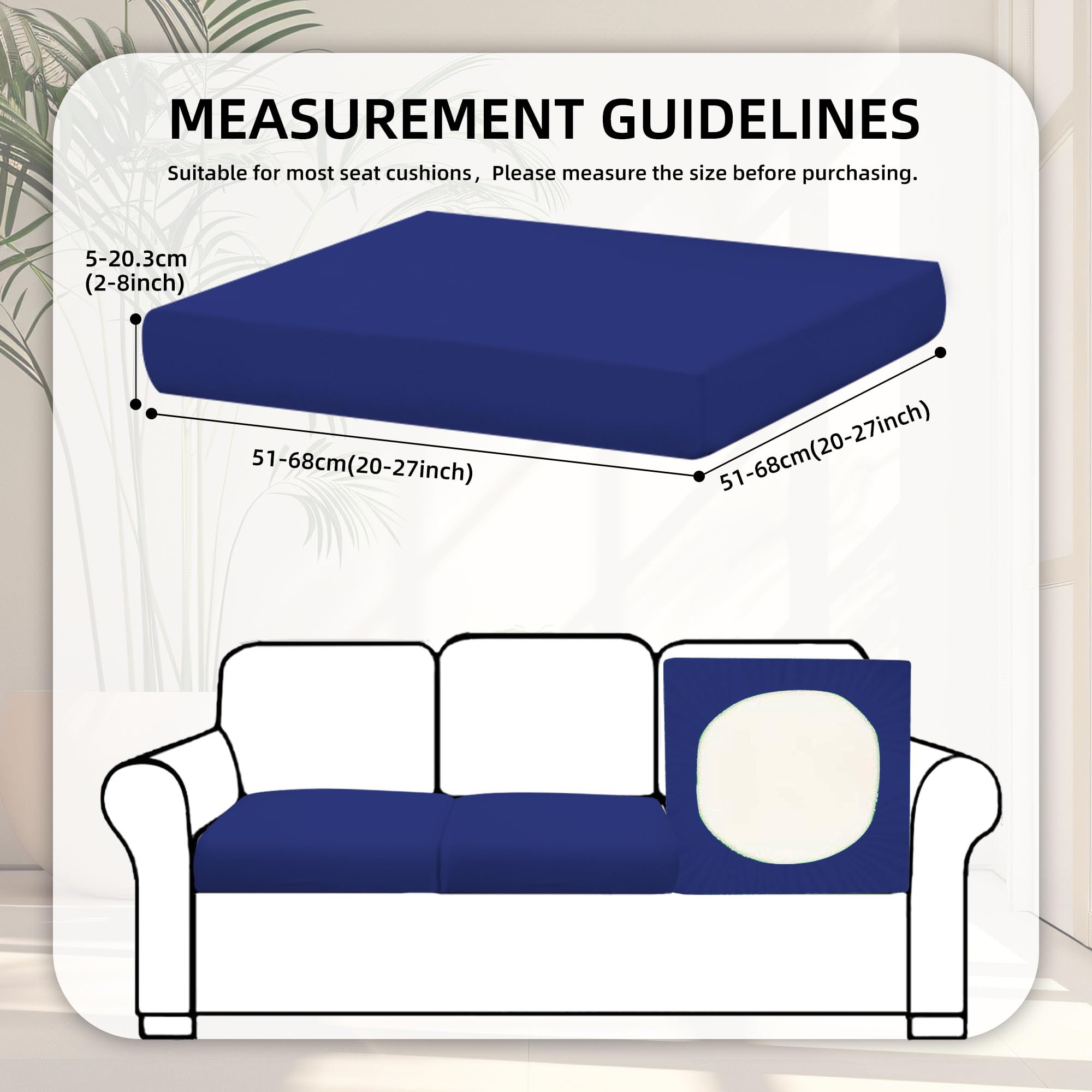 BIETYONE elastic outdoor cushion cover on sofa enhances fit and comfort.