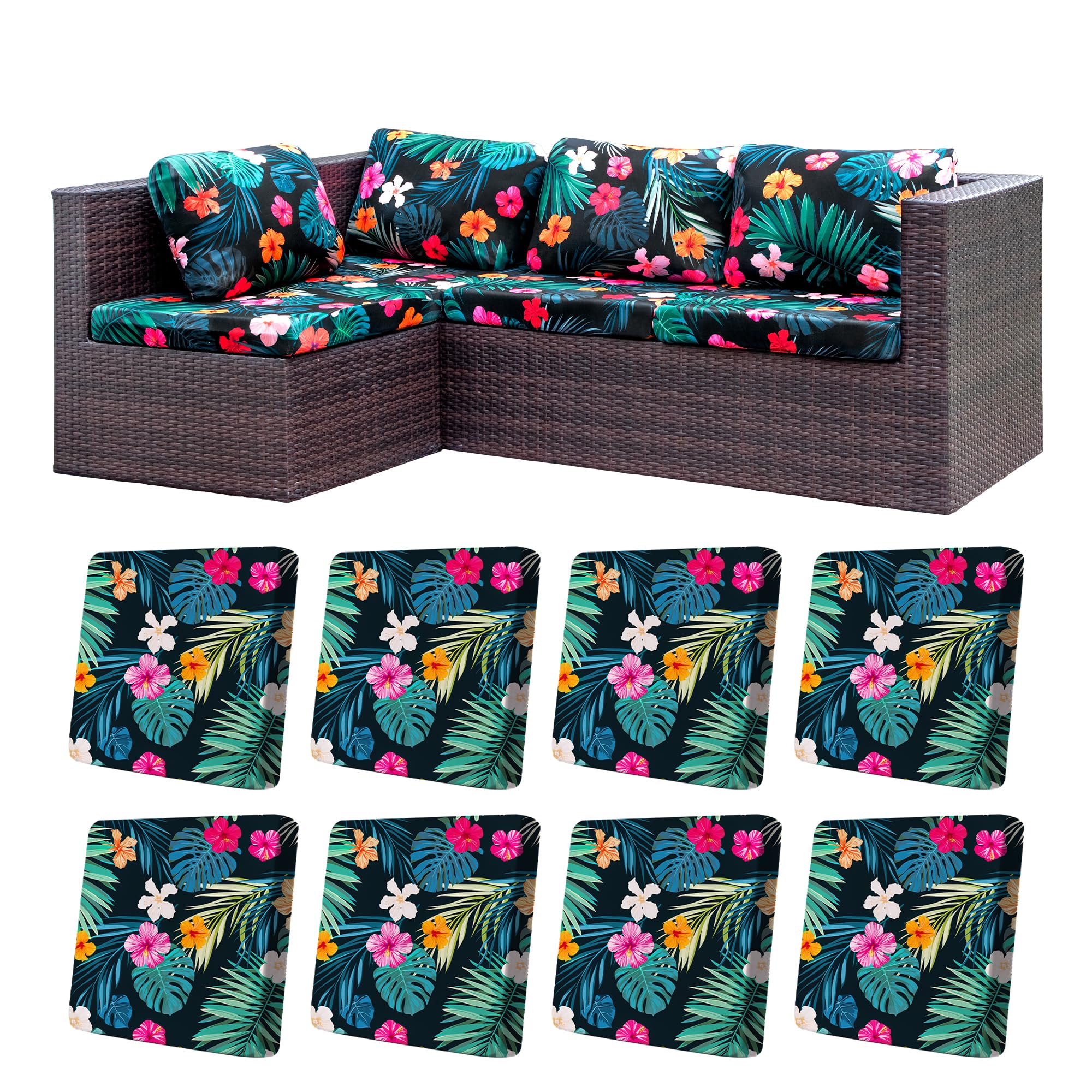 BIETYONE flowered leaves cushion cover fits 20-27 inch cushions for a refreshed look.