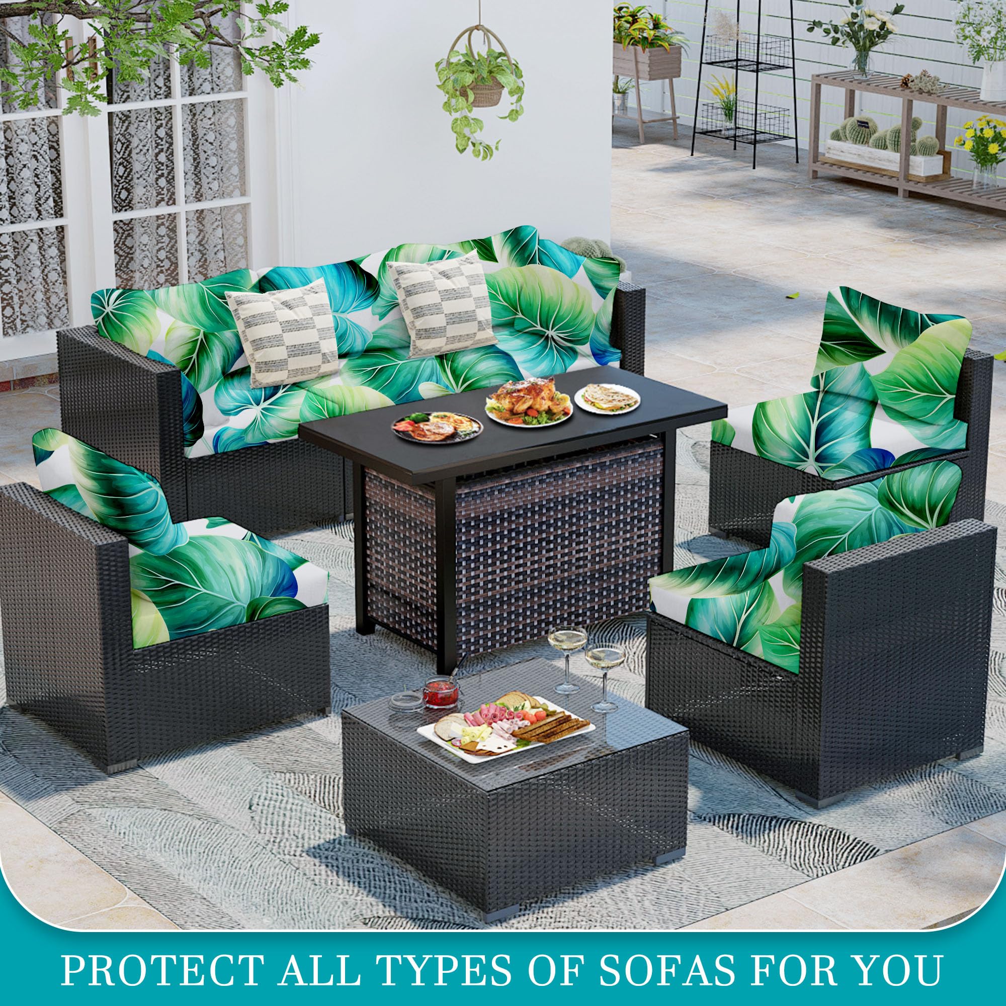 BIETYONE multi-use patio cushion cover guards against stains and sun