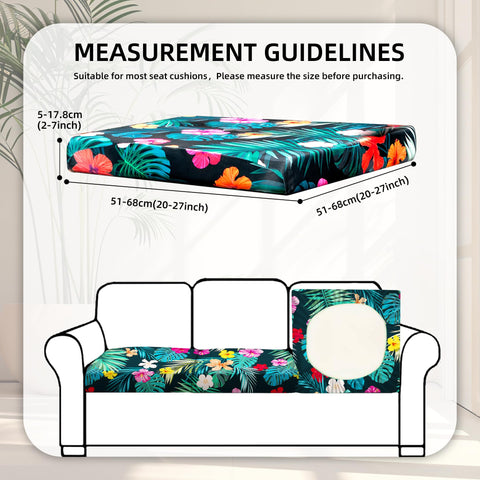 BIETYONE outdoor couch cover with flowered leaves pattern protects cushions outdoors.