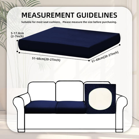 BIETYONE outdoor cushion cover navy blue with elastic fabric fits varied shapes