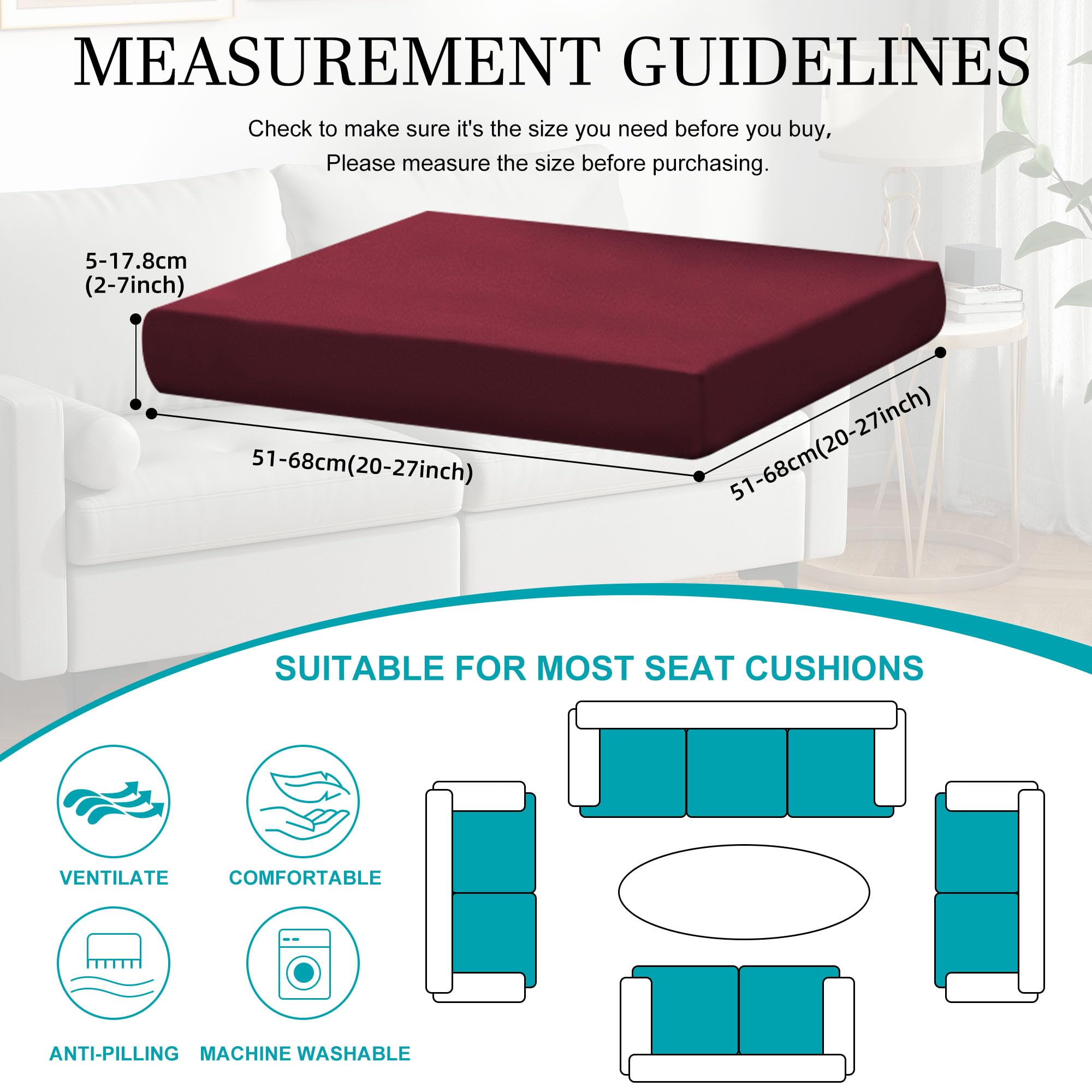 BIETYONE outdoor stretch cushion cover fabric—soft, durable material for lasting comfort.
