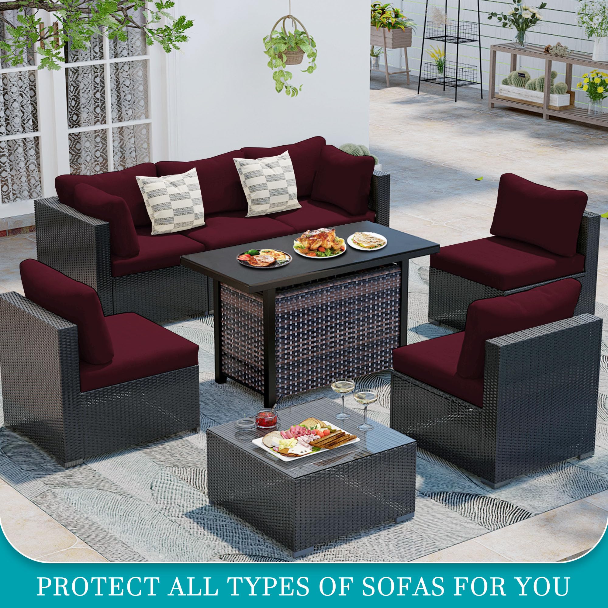 BIETYONE patio cushion cover protection—guards against wear and daily spills.