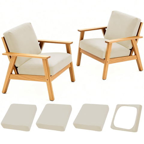 BIETYONE patio stretch cushion cover set of four offers universal fit and protection.