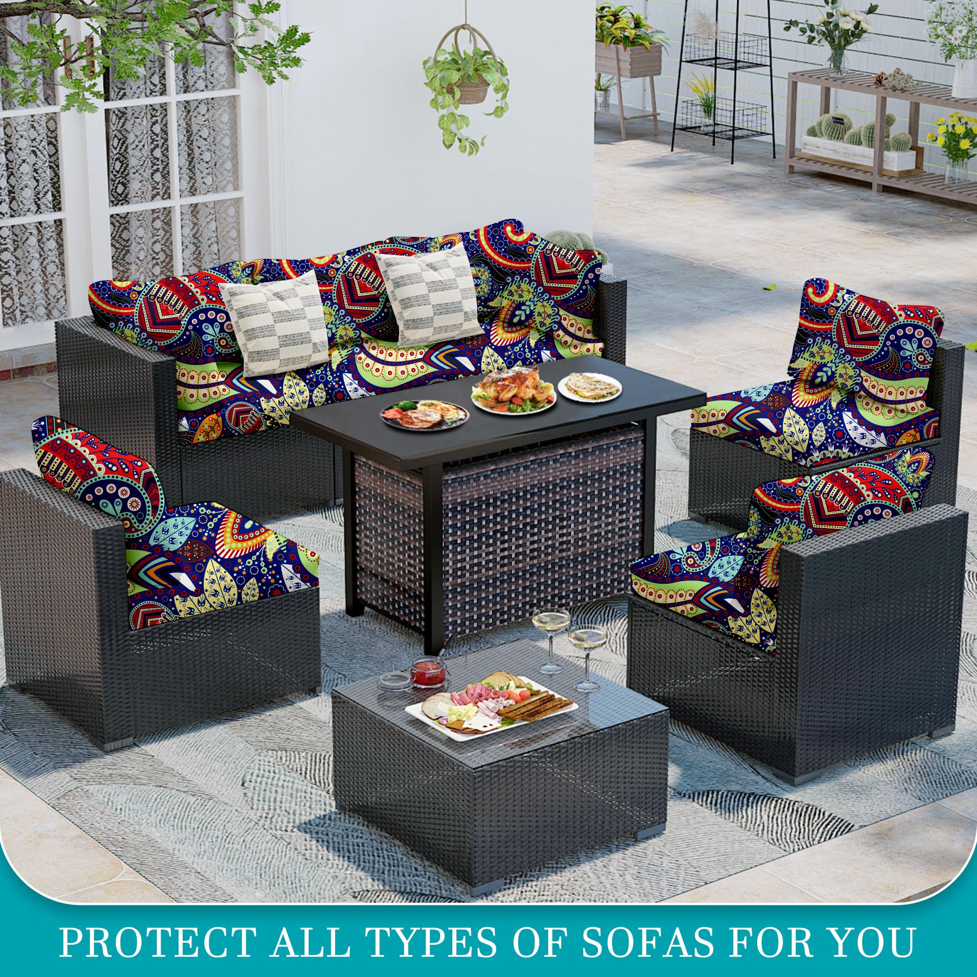 BIETYONE protective cover helps extend sofa life and keep upholstery clean.