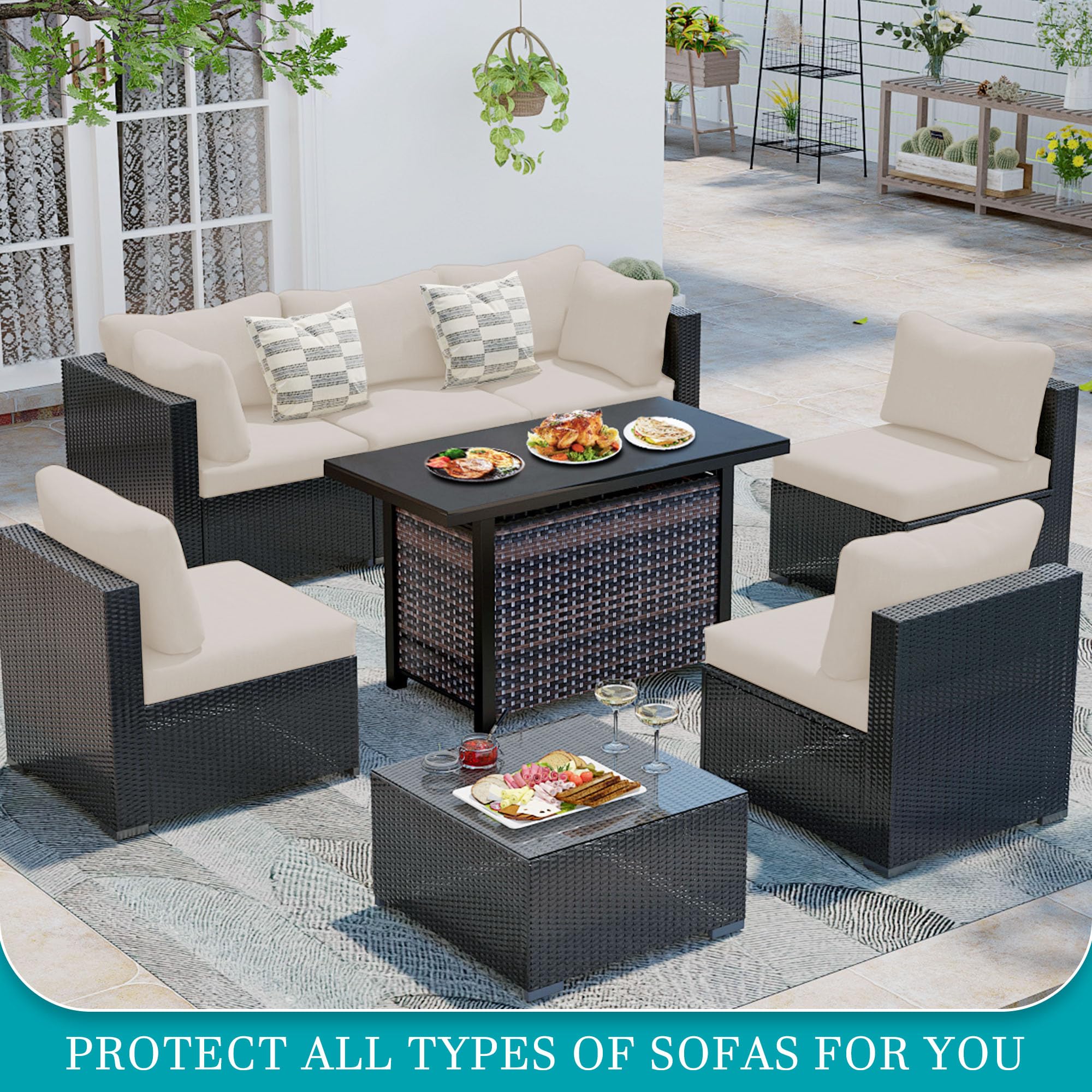 BIETYONE protective sofa cover guards against wear and stains from kids.