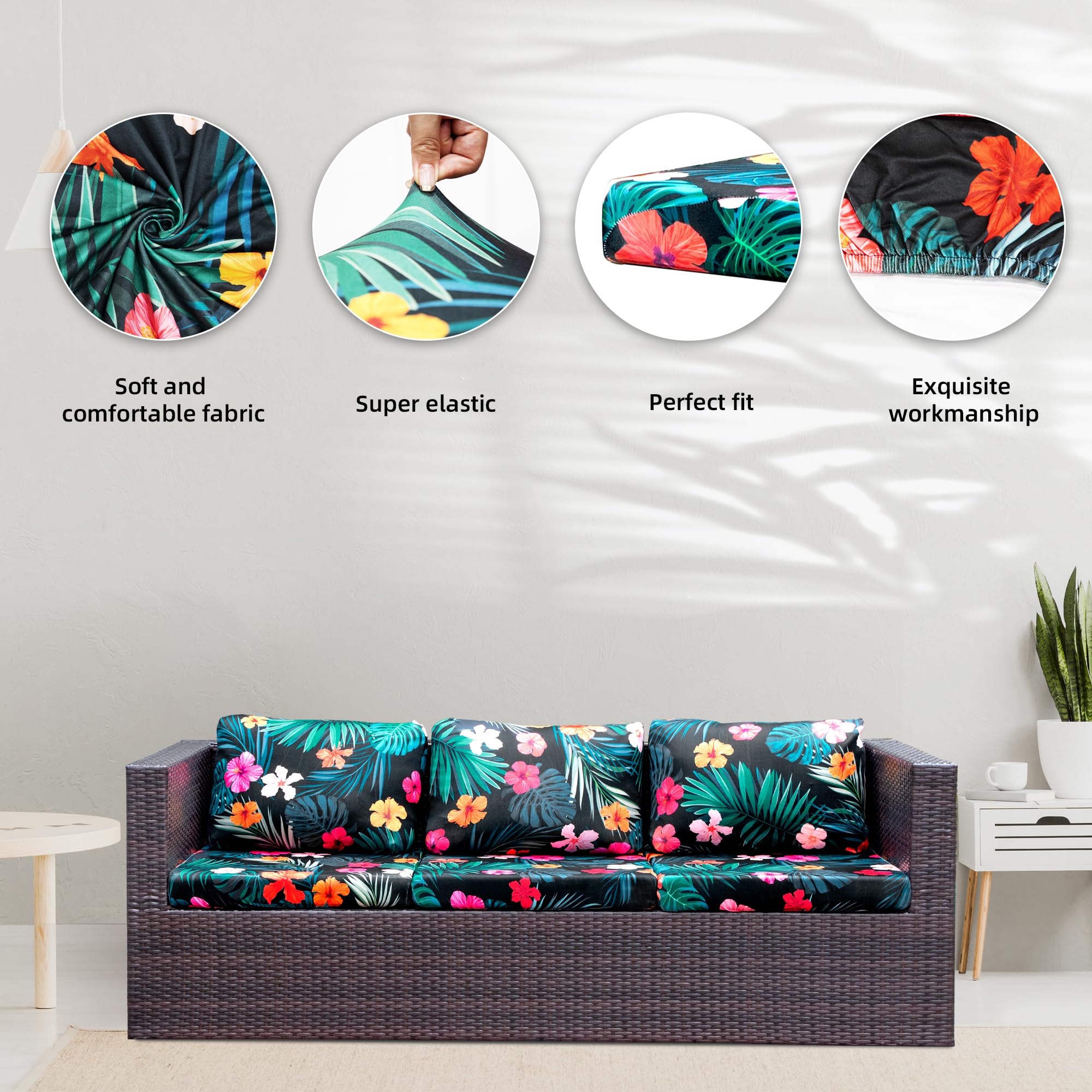 BIETYONE stretch sofa slipcover preserving sofa shape with soft elasticity.