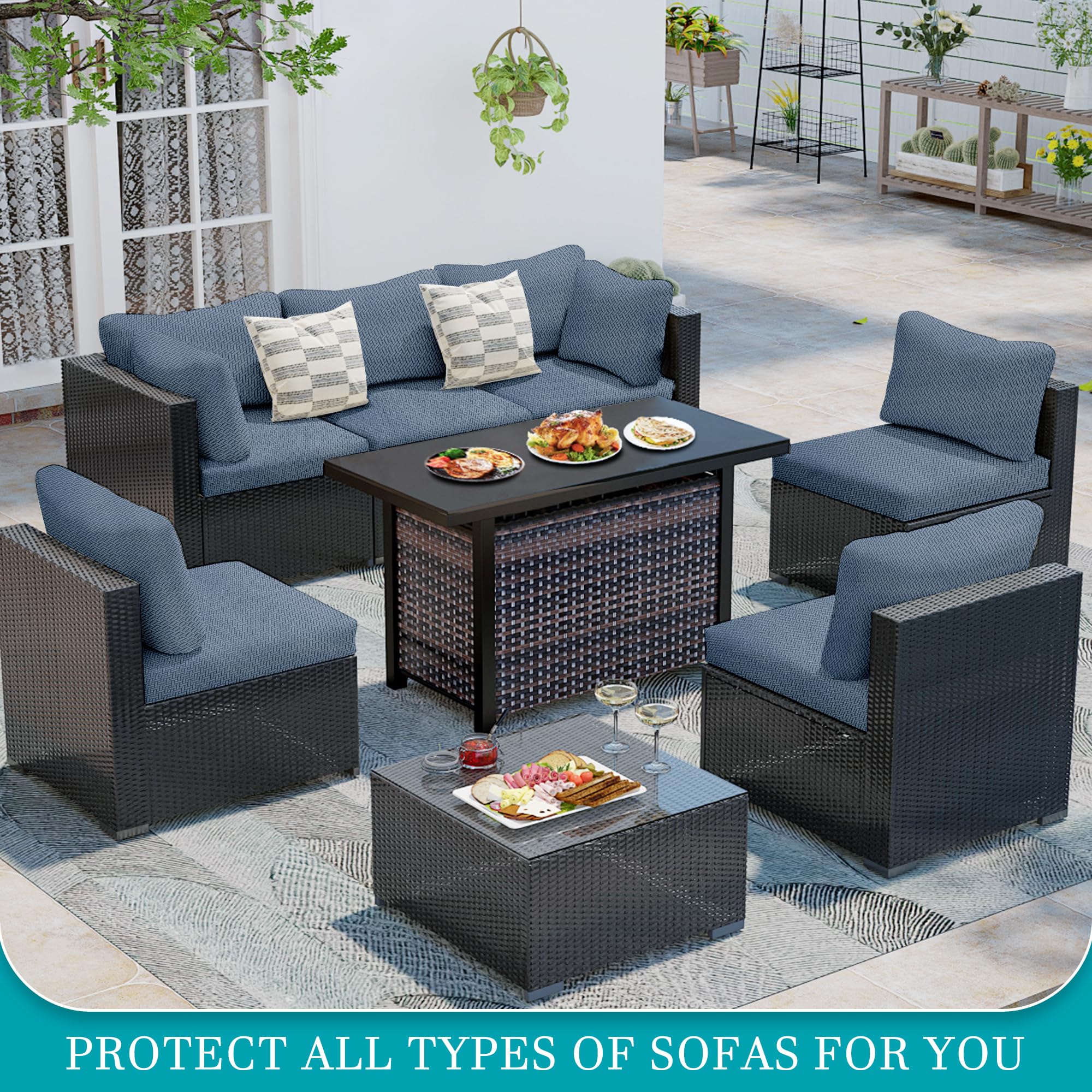 BIETYONE soft poly-spandex fabric cushion cover offers durability and breathability.