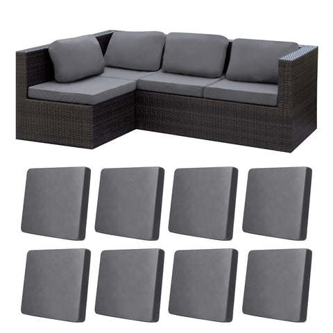 BIETYONE stretch patio cushion cover in gray provides easy, durable protection.
