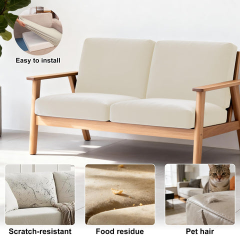 BIETYONE universal cushion compatibility cover fits most sofa and patio cushions.