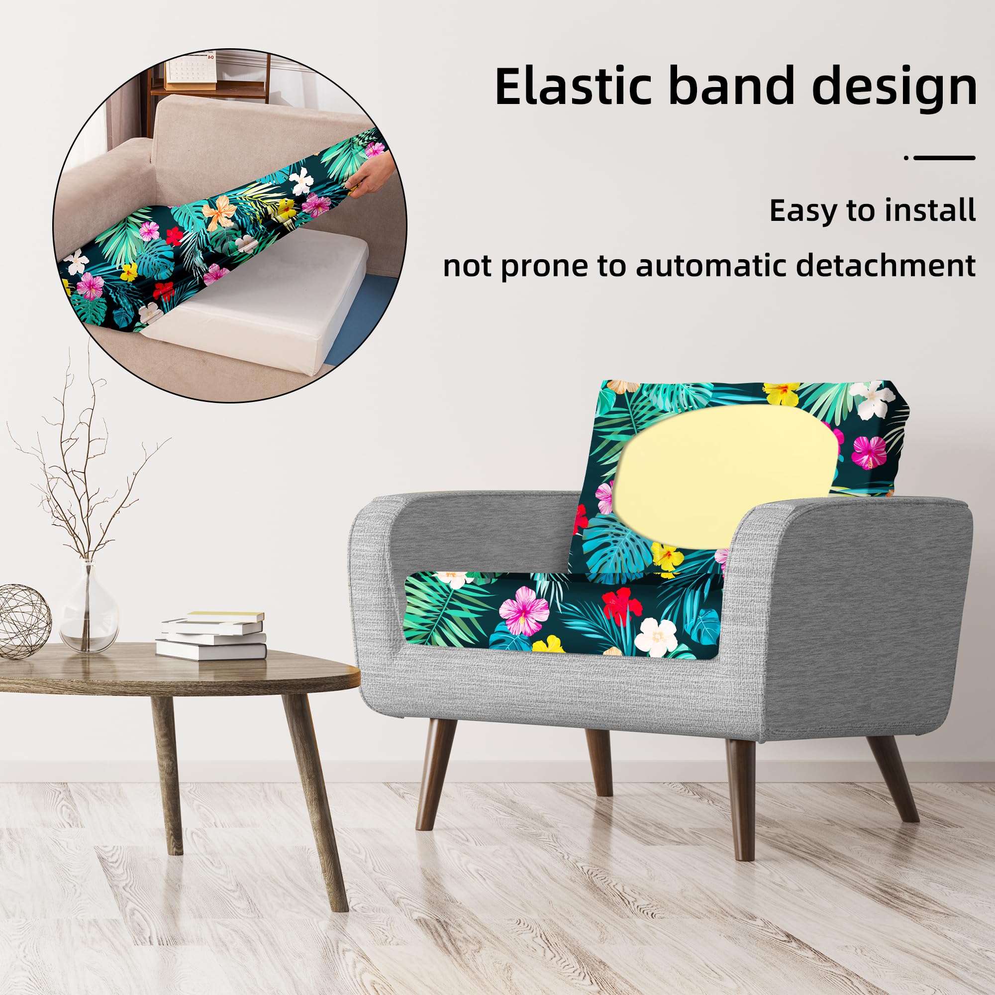 BIETYONE machine washable cushion cover cleans easily without fading.