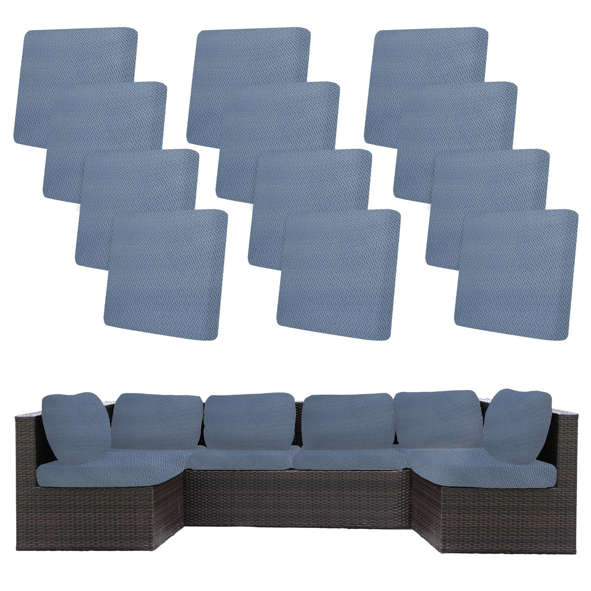 BIETYONE West Lake Blue cushion cover pack protects sofa cushions and refreshes style.