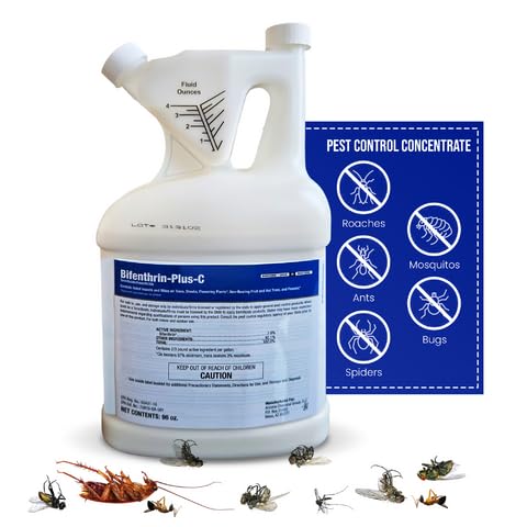 BIFENTHRIN-PLUS-C bottle top view for effective indoor-outdoor pest control.