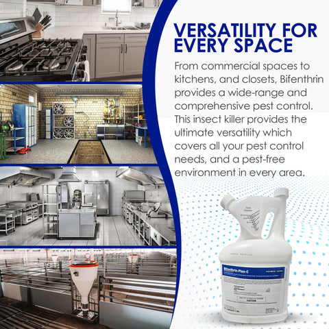 BIFENTHRIN-PLUS-C indoor living-space protection reduces unwanted intruders.
