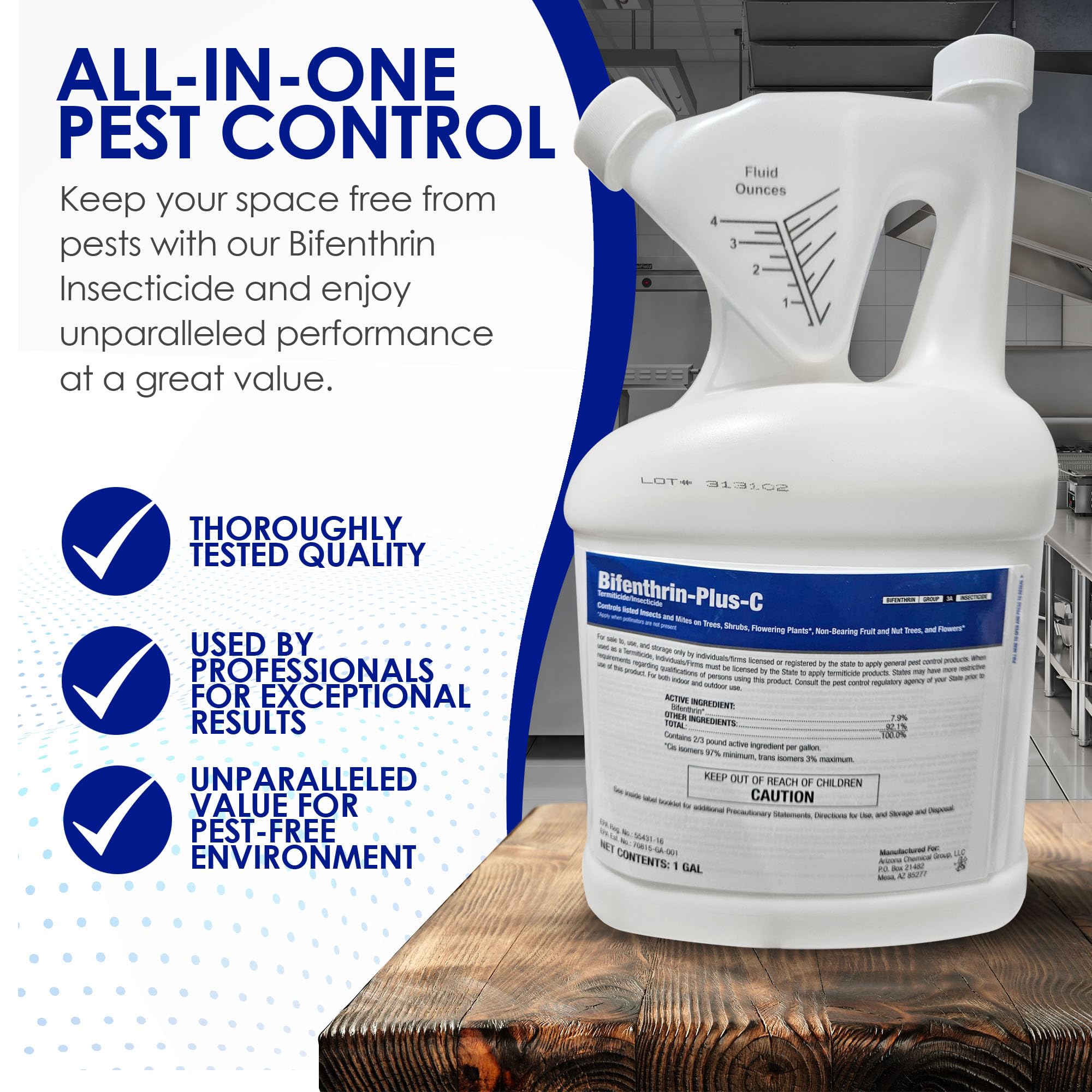 BIFENTHRIN-PLUS-C termite treatment targets structural pests effectively.