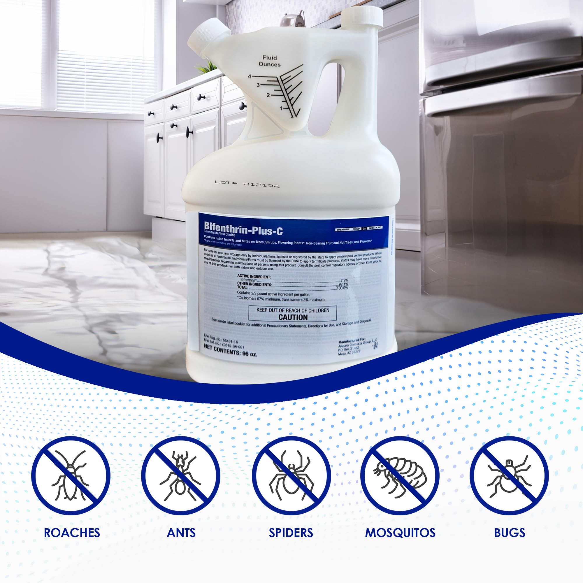 BIFENTHRIN-PLUS-C wasp-spray offers a low-odor option for safe wasp protection.