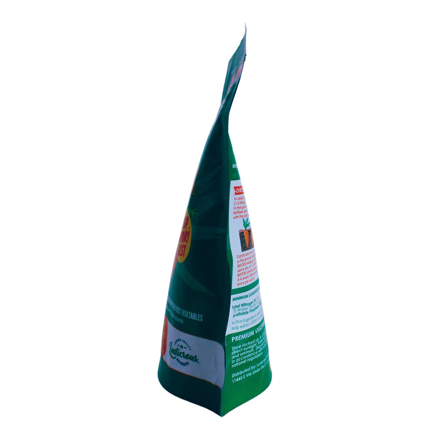 Big A Carrot Fertilizer beside harvested vegetables signals reliable results.