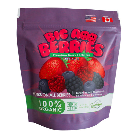 Big Ass Fertilizers Big Berries Fertilizer pouch supports organic berry growth