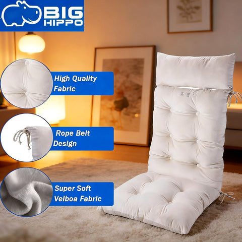 Big Hippo beige upholstery suits indoor and outdoor seating environments.