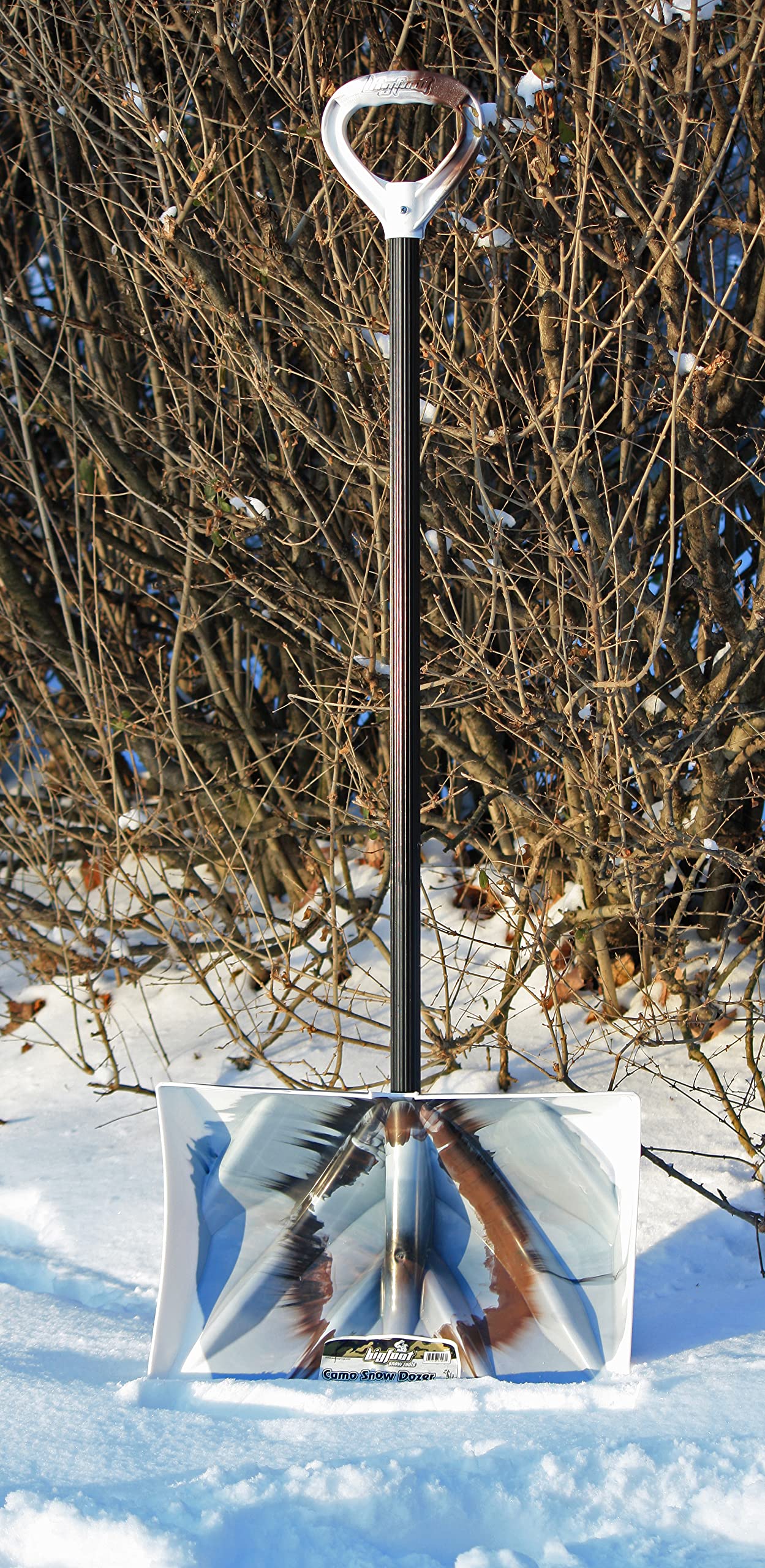 Bigfoot SnoDozer Arctic Camo oversized D-Grip for comfortable control