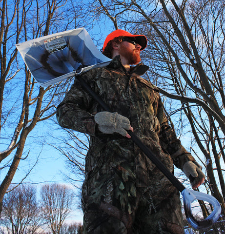 Bigfoot SnoDozer Arctic Camo reinforced steel-core handle for durability