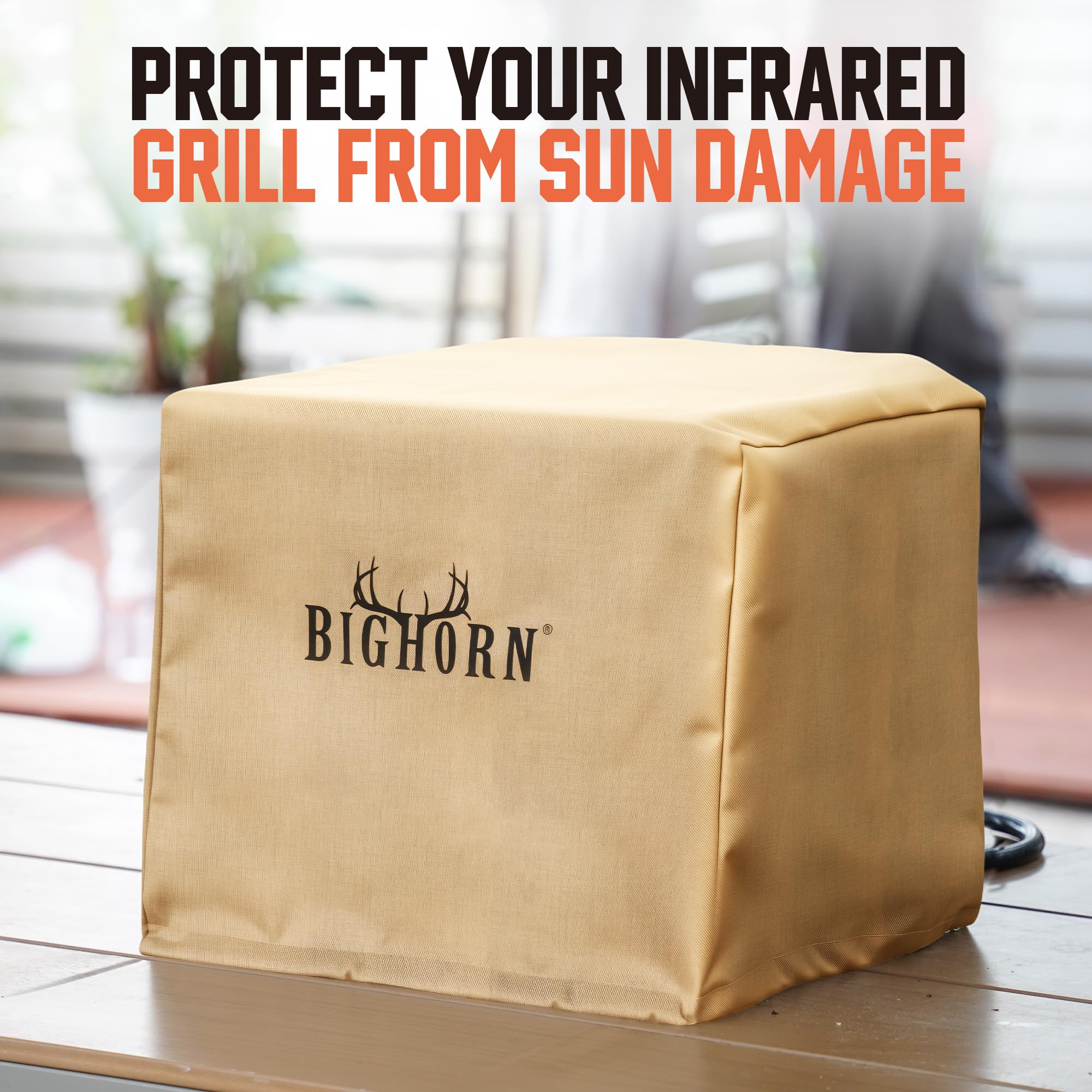BIG HORN OUTDOORS infrared grill cover portable design for travel