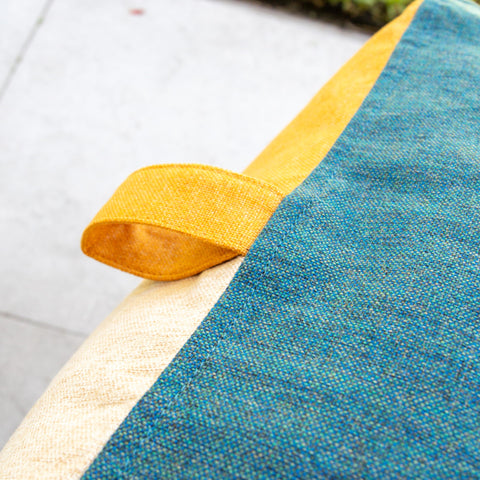 Big Joe Patio Square Ottoman complements outdoor setups with stylish, practical seating.