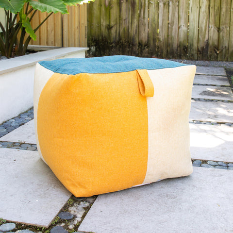 Big Joe Square Ottoman dual-stitched zipper for safety and long-lasting durability.