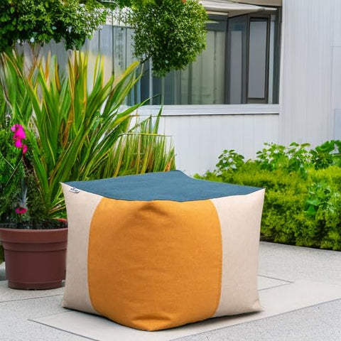 Big Joe Square Ottoman with on-the-go handle for easy transport between spaces.