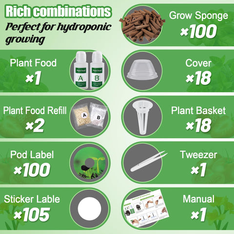 Bigmeta aerogarden-compatible sponges fit popular hydroponic systems