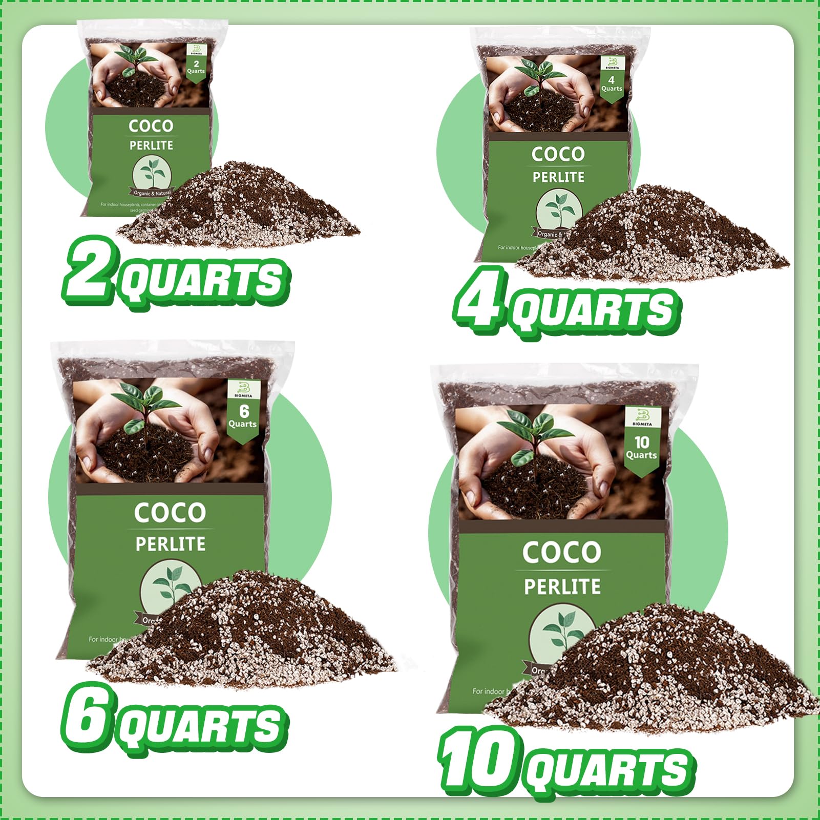 Home garden with Bigmeta Coco Coir Perlite Mix for healthy growth