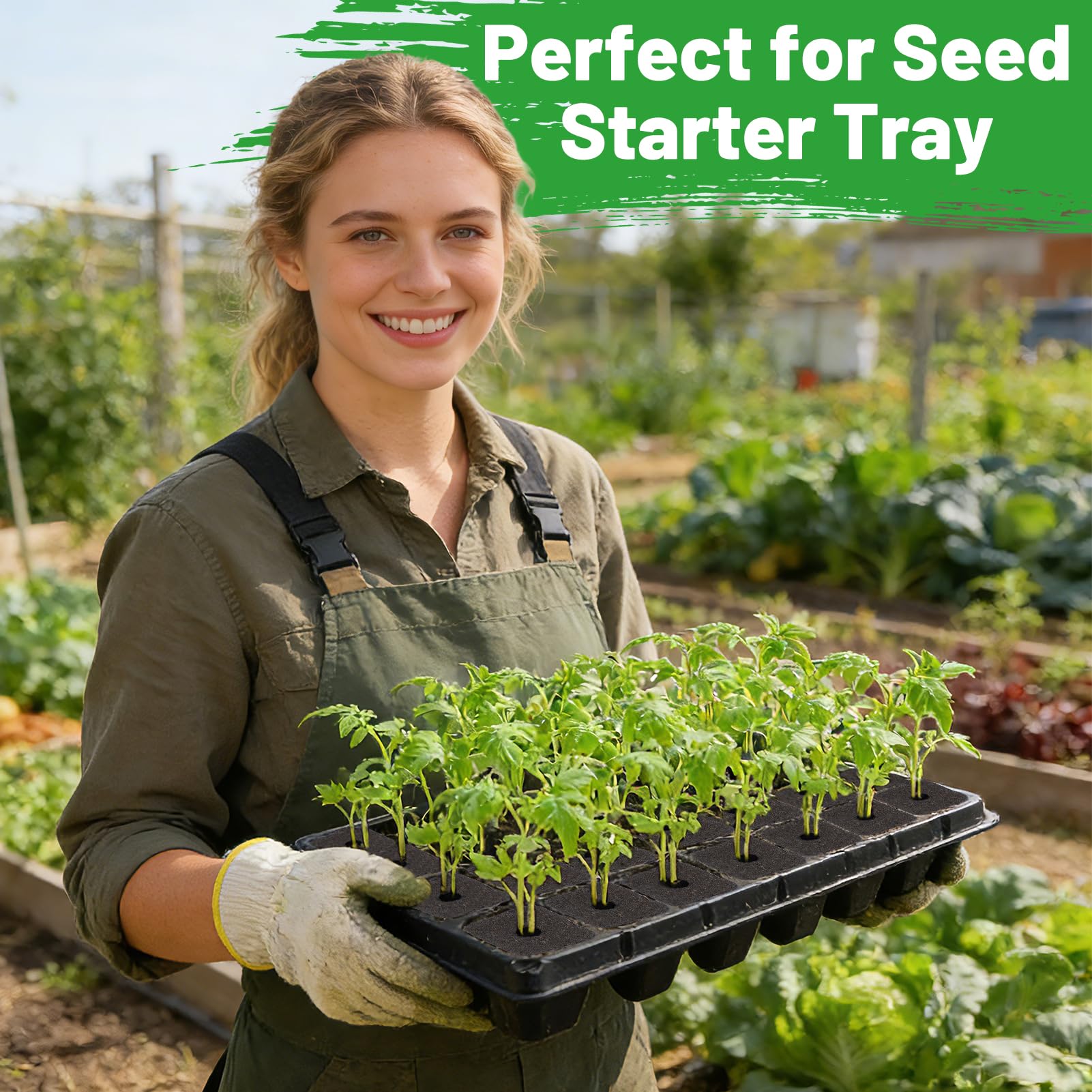 Bigmeta seed starter sponge fits standard seed trays for versatile setups.