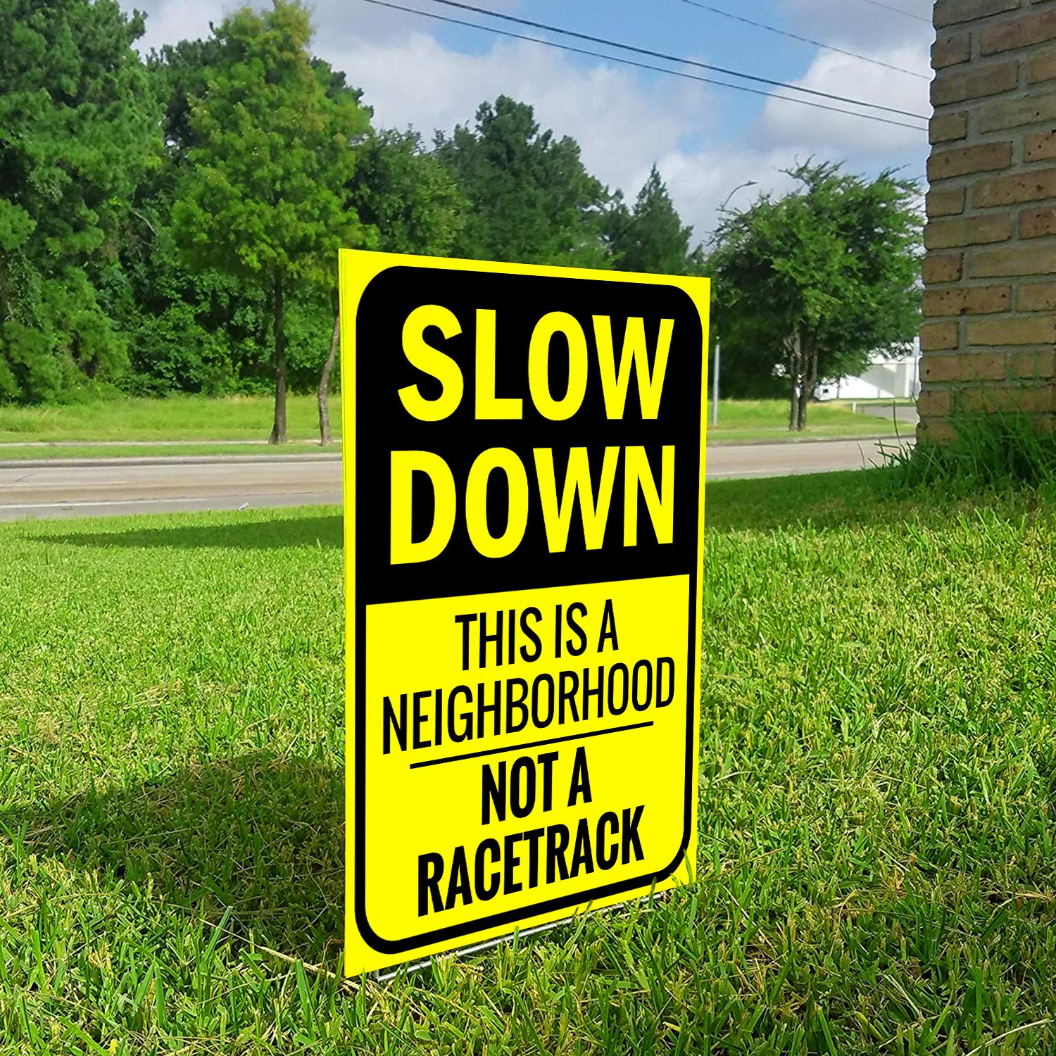 Bigtime Dual-Sided Sign offers clear visibility from multiple angles.