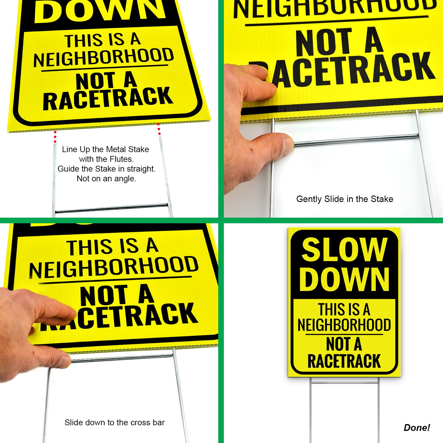 Bigtime Outdoor Sign with sturdy stake for easy placement.