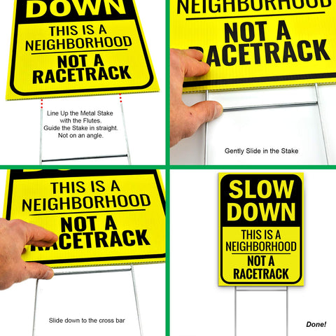 Bigtime Outdoor Sign with sturdy stake for easy placement.