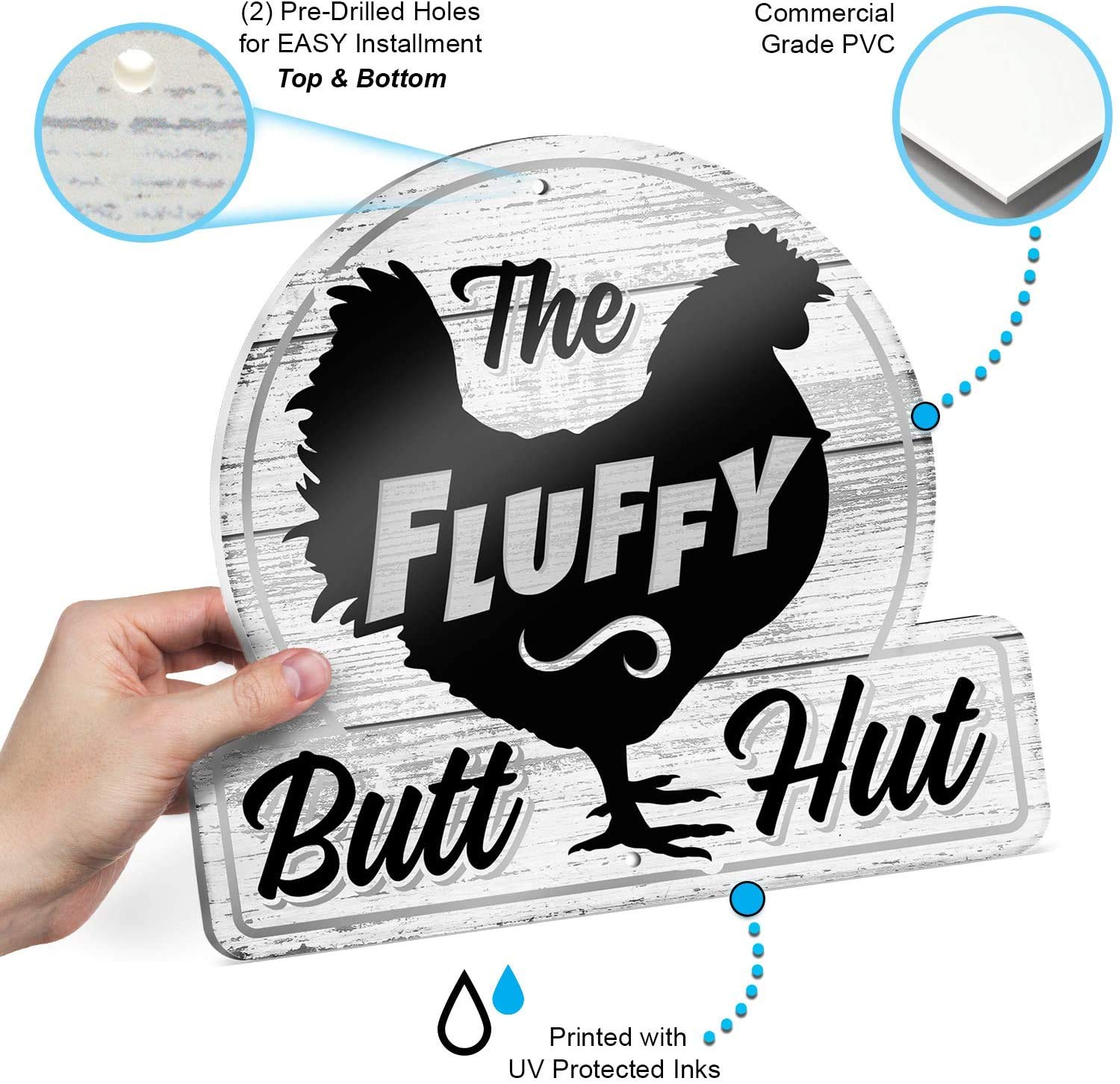 Bigtime Signs Fluffy Butt Hut 12x11 sign adds farmhouse charm