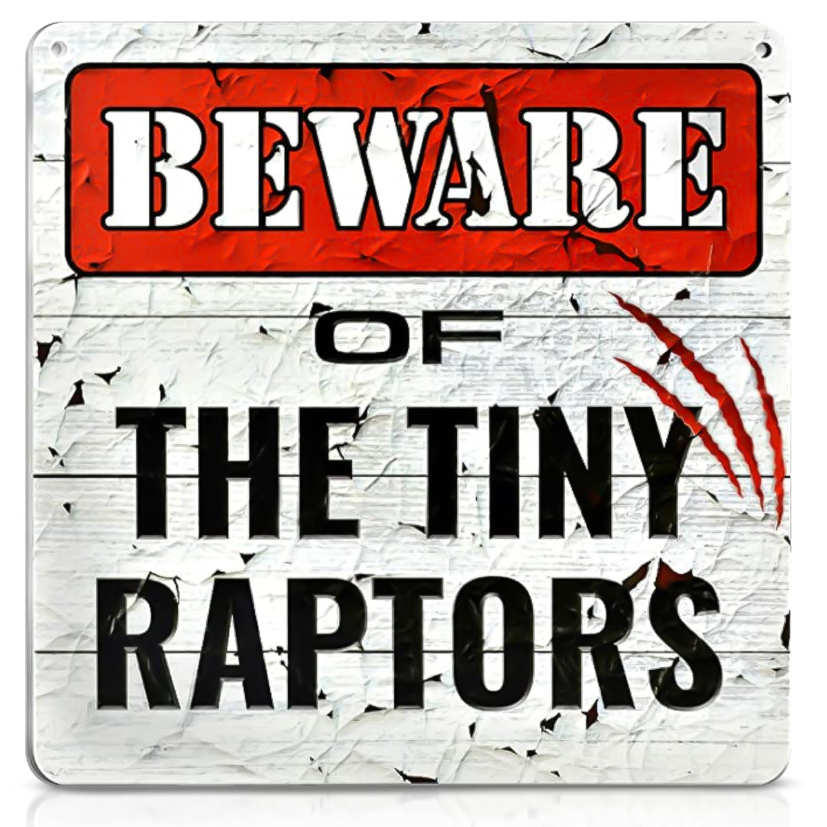 Bigtime Signs Tiny Raptors PVC sign brightens coop walls with weatherproof durability.