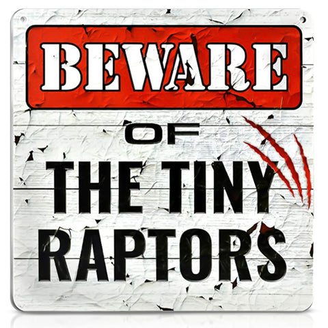 Bigtime Signs Tiny Raptors PVC sign brightens coop walls with weatherproof durability.