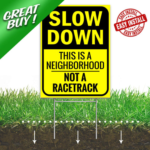 Bigtime Speed Warning Sign features bright graphics for street awareness.