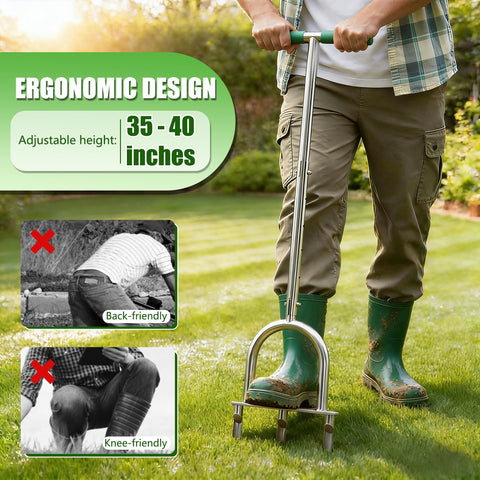 Bigwish stainless steel core aerator resists rust for long-term durability.