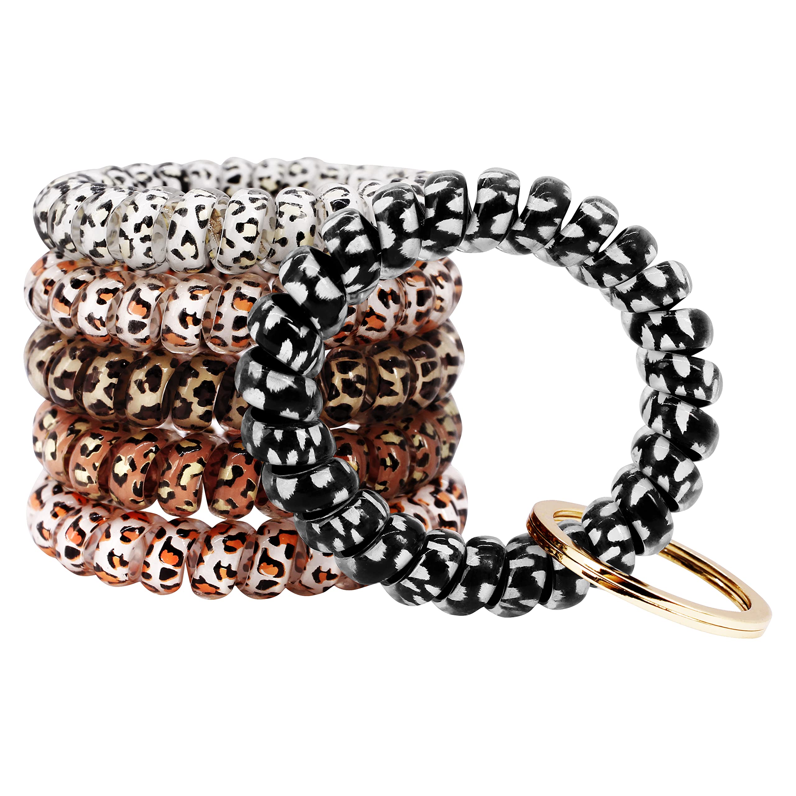 BIHRTC spiral wristband worn as a keychain for easy access during workouts.